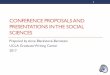 CONFERENCE PROPOSALSAND PRESENTATIONS INTHE SOCIAL …