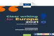Clear writing for Europe 2021