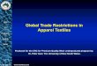 Global Trade Restrictions in Apparel Textiles