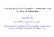 Scaling Analysis of Propeller-Driven Aircraft for Mars 