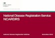 National Disease Registration Service: NCARDRS