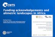 Funding acknowledgements and altmetric landscapes in Africa