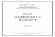 2022 COMMUNITY BUDGET