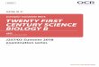 Exemplar Candidate Work TWENTY FIRST CENTURY SCIENCE BIOLOGY B
