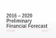 2016 2020 Preliminary Financial Forecast