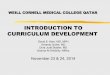 INTRODUCTION TO CURRICULUM DEVELOPMENT