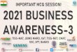 IMPORTANT MCQ SESSION! 2021 BUSINESS AWARENESS-3