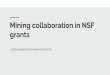 grants Mining collaboration in NSF