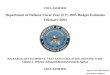 Department of Defense Fiscal Year (FY) 2005 Budget 