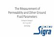The Measurement of Permeability and Other Ground Fluid 