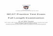 MCAT Practice Test Exam Full Length Examination