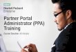 Partner Portal Administrator (PPA) Training