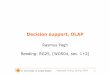 Decision support, OLAP - ITU