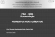 FBA 0201 Bromatologia PIGMENTOS NOS ALIMENTOS