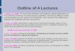 Outline of 4 Lectures - University of Utah