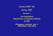 Genetics/MBT 541 Spring, 2002 Lecture 1 Joe Felsenstein 