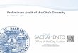 Preliminary Audit of the City’s Diversity