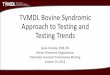 TVMDL Bovine Syndromic Approach to Testing and Testing Trends