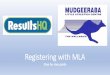 Registering with MLA