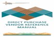 DIRECT PURCHASE VENDOR REFERENCE MANUAL