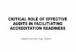 Critical role of effective audits in facilitating 