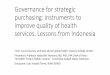 Governance for strategic purchasing: instruments to 