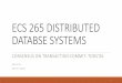 ECS 265 DISTRIBUTED DATABSE SYSTEMS - ExpoLab