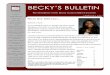 BECKY’S BULLETIN - Becky Gates Children's Center