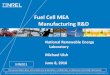 Fuel Cell MEA Manufacturing R&D - Energy