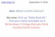 Aim: What is Earth Science?