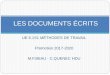 LES DOCUMENTS ÉCRITS - CHU de Nantes