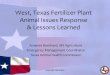 West, Texas Fertilizer Plant Animal Issues Response 
