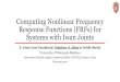 Computing Nonlinear Frequency Response Functions (FRFs 