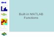 Built-in Matlab Functions - Marmara