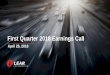 First Quarter 2018 Earnings Call - Lear Corporation