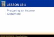 LESSON 15-1 Preparing an Income Statement