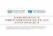 EMERGENCY PREPAREDNESS P LAN AND POLICY
