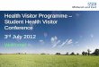 Health Visitor Programme – Student Health Visitor 