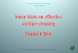 Some hints on effective surface cleaning Dental Clinic