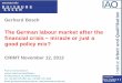 The German labour market after the financial crisis 