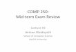 COMP 250: Mid-term Exam Review - McGill University