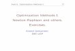 Optimization Methods I. Newton-Raphson and others. Exercises