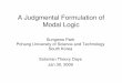 A Judgmental Formulation of Modal Logic