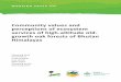 Community values and perceptions of ecosystem services of 