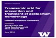 Tranexamic acid for prevention and treatment of postpartum 
