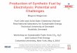 Production of Synthetic Fuel by Electrolysis: Potential 