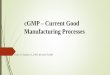 cGMP Current Good Manufacturing Processes