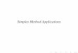 Simplex Method Applications