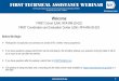FIRST Technical Assistance Webinar