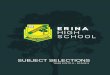 SUBJECT SELECTIONS - erina-h.schools.nsw.gov.au
